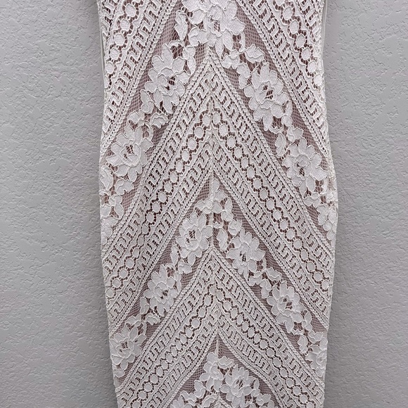 Alianna White Lace Mermaid Maxi Dress Lulus Size XS Romantic Bridal Shower - Picture 4 of 10
